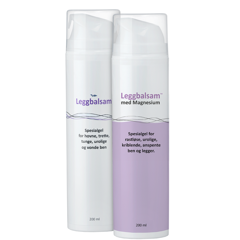 DEAL - En av hver – ved ubehag i bena Leggbalsam 200 ml + Leggbalsam med magnesium 200 ml